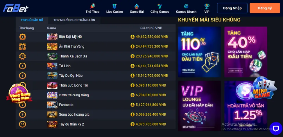 Cập nhật game Nổ Hũ mới nhất